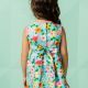 Платье для девочки  принт: цветы Гавайи лазурный