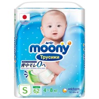 MOONY трусики  универсальные  S (4-8 кг), 62 шт